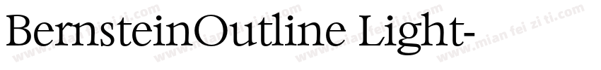 BernsteinOutline Light字体转换